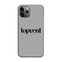 CaseCompany Topvent Grijs Zwart: iPhone 11 Pro Max Transparant Hoesje