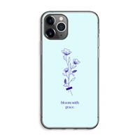 CaseCompany Bloom with grace: iPhone 11 Pro Max Transparant Hoesje