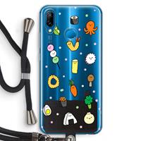 CaseCompany Happy bento friends: Huawei P20 Lite Transparant Hoesje met koord