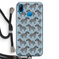 CaseCompany Zebra: Huawei P20 Lite Transparant Hoesje met koord