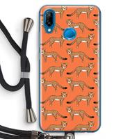 CaseCompany Cheetah: Huawei P20 Lite Transparant Hoesje met koord