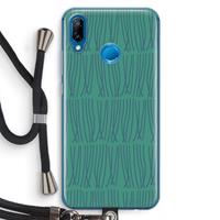 CaseCompany Swirls: Huawei P20 Lite Transparant Hoesje met koord