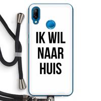 CaseCompany Ik wil naar huis: Huawei P20 Lite Transparant Hoesje met koord