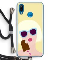 CaseCompany Ice cream: Huawei P20 Lite Transparant Hoesje met koord