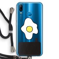 CaseCompany Spiegelei: Huawei P20 Lite Transparant Hoesje met koord