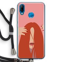 CaseCompany Woke up like this: Huawei P20 Lite Transparant Hoesje met koord