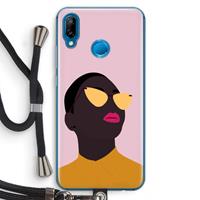 CaseCompany Yellow glasses: Huawei P20 Lite Transparant Hoesje met koord