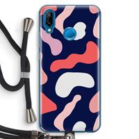 CaseCompany Memphis Shapes Pink: Huawei P20 Lite Transparant Hoesje met koord