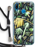 CaseCompany Tropical Palms Dark: Huawei P20 Lite Transparant Hoesje met koord