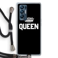 CaseCompany Queen zwart: Oppo Find X3 Neo Transparant Hoesje met koord
