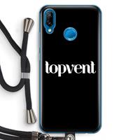 CaseCompany Topvent Zwart: Huawei P20 Lite Transparant Hoesje met koord