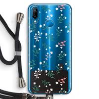 CaseCompany Small white flowers: Huawei P20 Lite Transparant Hoesje met koord