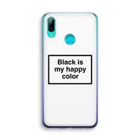 CaseCompany Black is my happy color: Huawei P Smart (2019) Transparant Hoesje