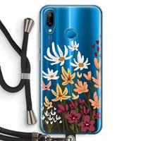 CaseCompany Painted wildflowers: Huawei P20 Lite Transparant Hoesje met koord