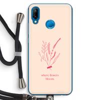 CaseCompany Where flowers bloom: Huawei P20 Lite Transparant Hoesje met koord