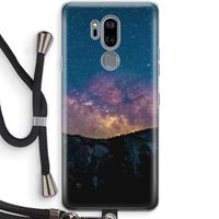 CaseCompany Travel to space: LG G7 Thinq Transparant Hoesje met koord