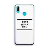 CaseCompany Don't give a shit: Huawei P Smart (2019) Transparant Hoesje