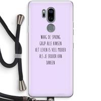 CaseCompany Sprong: LG G7 Thinq Transparant Hoesje met koord