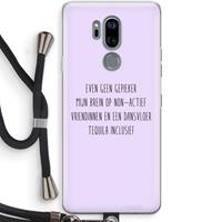 CaseCompany Tequila: LG G7 Thinq Transparant Hoesje met koord