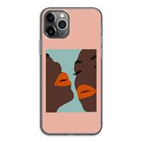 CaseCompany Orange lips: iPhone 11 Pro Transparant Hoesje