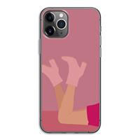 CaseCompany Pink boots: iPhone 11 Pro Transparant Hoesje