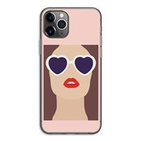 CaseCompany Red lips: iPhone 11 Pro Transparant Hoesje