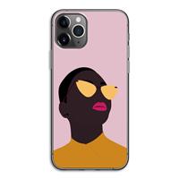 CaseCompany Yellow glasses: iPhone 11 Pro Transparant Hoesje