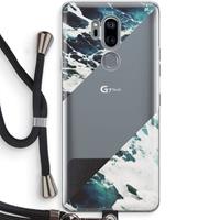 CaseCompany Golven: LG G7 Thinq Transparant Hoesje met koord