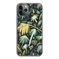 CaseCompany Tropical Palms Dark: iPhone 11 Pro Transparant Hoesje