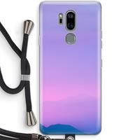 CaseCompany Sunset pastel: LG G7 Thinq Transparant Hoesje met koord