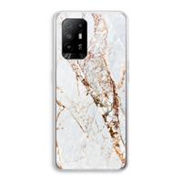 CaseCompany Goud marmer: Oppo A94 5G Transparant Hoesje