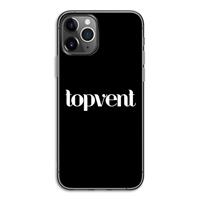 CaseCompany Topvent Zwart: iPhone 11 Pro Transparant Hoesje