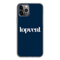 CaseCompany Topvent Navy: iPhone 11 Pro Transparant Hoesje
