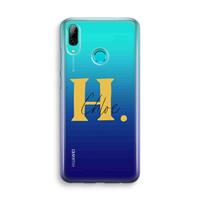CaseCompany Amber Script: Huawei P Smart (2019) Transparant Hoesje