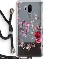 CaseCompany Mooie bloemen: LG G7 Thinq Transparant Hoesje met koord