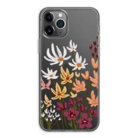 CaseCompany Painted wildflowers: iPhone 11 Pro Transparant Hoesje
