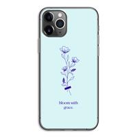 CaseCompany Bloom with grace: iPhone 11 Pro Transparant Hoesje