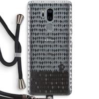 CaseCompany Crazy shapes: LG G7 Thinq Transparant Hoesje met koord