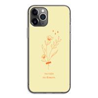 CaseCompany No rain no flowers: iPhone 11 Pro Transparant Hoesje