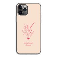 CaseCompany Where flowers bloom: iPhone 11 Pro Transparant Hoesje