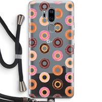 CaseCompany Donuts: LG G7 Thinq Transparant Hoesje met koord