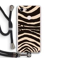 CaseCompany Arizona Zebra: Pixel 3 XL Transparant Hoesje met koord