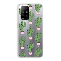 CaseCompany Cactus Lover: Oppo A94 5G Transparant Hoesje