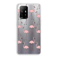 CaseCompany Anything Flamingoes: Oppo A94 5G Transparant Hoesje