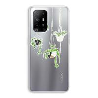 CaseCompany Hang In There: Oppo A94 5G Transparant Hoesje