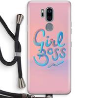 CaseCompany Girl boss: LG G7 Thinq Transparant Hoesje met koord