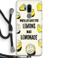 CaseCompany Lemonade: LG G7 Thinq Transparant Hoesje met koord