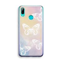 CaseCompany White butterfly: Huawei P Smart (2019) Transparant Hoesje