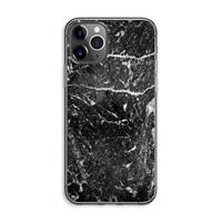 CaseCompany Zwart marmer: iPhone 11 Pro Max Transparant Hoesje