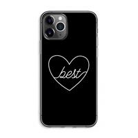 CaseCompany Best heart black: iPhone 11 Pro Max Transparant Hoesje